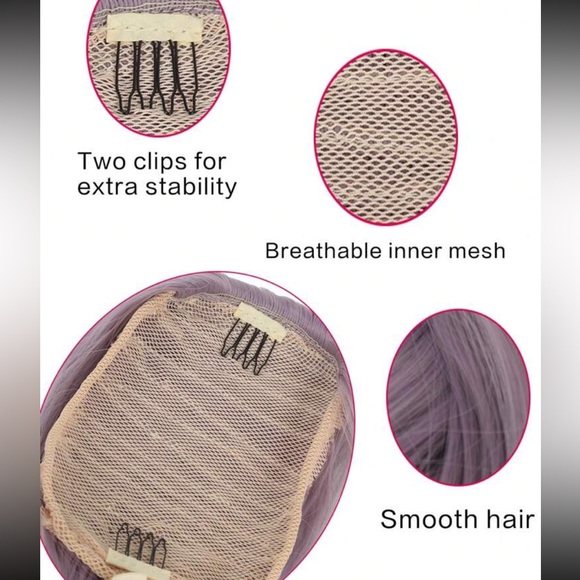 24 inch Ponytail Extension Purple Ombre - Picture 7 of 9